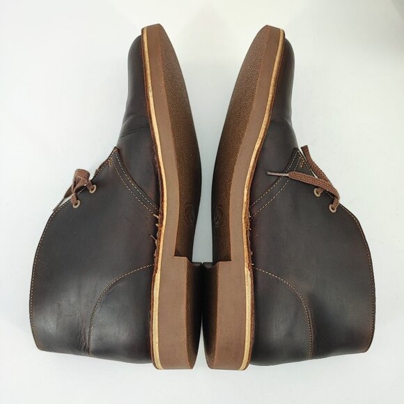 Clarks Men's Bushacre Brown Leather Boots Size 11 - Picture 5 of 8